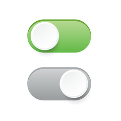 Aufkleber - User Interface template with toggle switch button. On and off tumbler. 