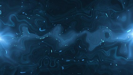 Wall Mural - Particle background animation, Futuristic mysterious flowing digital particles wave de-focus virtual reality abstract cyber space environment background. 