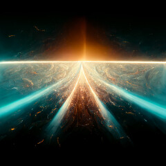 Wall Mural - Nebula and galaxies in space. Abstract cosmos background