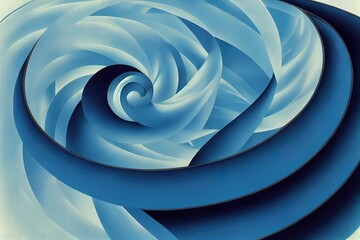 Sticker - Water splash in the form of spiral blue color. 3D illustration