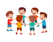 © Colorfuel Studio - little kid holding hand and make circle formation together