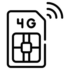 Poster - Trendy line vector of 4g sim