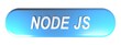 Blue rounded rectangular button for NODE JS - 3D rendering illustration