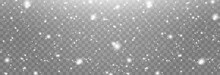 Vector Snow. Snow Png. Snow On An Isolated Transparent Background. Snowfall, Blizzard, Winter, Snowflakes Png. Christmas Image.