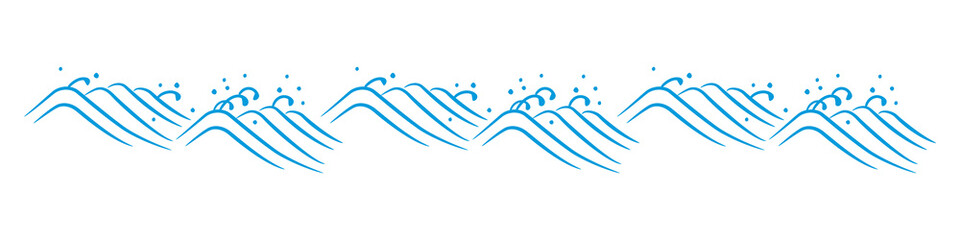 Wall Mural - Japanese wave pattern illustration