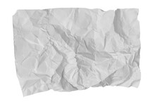 Crumpled Sheet Of Paper Isolated On White Background.