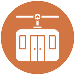 Sticker - Cable Car Icon Style