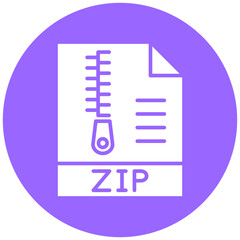 Sticker - Zip File Icon Style