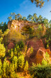 Colourful Ocher Trail in the French Provencal Colorado in Roussillon France