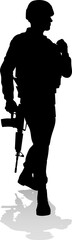 Wall Mural - Soldier Military Detailed Silhouette