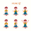 © kai001 - Set of kid boys showing fear expression.Vector illustration.