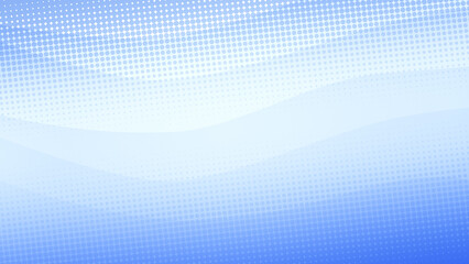 Poster - abstract dotted blue background with sheer waves. halftone pattern illustration in 4k resolution. de