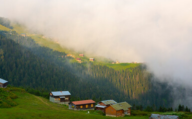 Sal Plateau in Rize in Camlihemsin, Sal highland in the Black Sea and Turkey