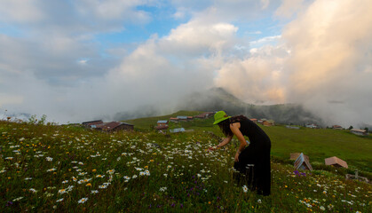 Sal Plateau in Rize in Camlihemsin, Sal highland in the Black Sea and Turkey