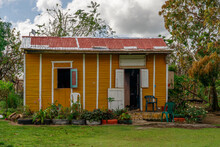 Dominican Republic.Typical Traditional House In The Countryside.