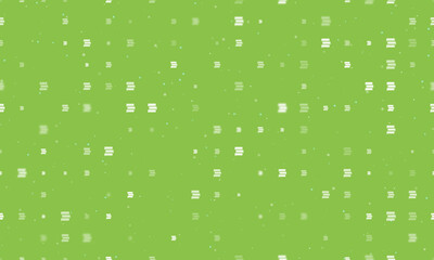 Poster - Seamless background pattern of evenly spaced white discussion symbols of different sizes and opacity. Vector illustration on light green background with stars