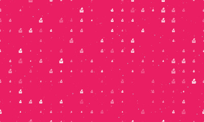 Poster - seamless background pattern of evenly spaced white vote symbols of different sizes and opacity. vect