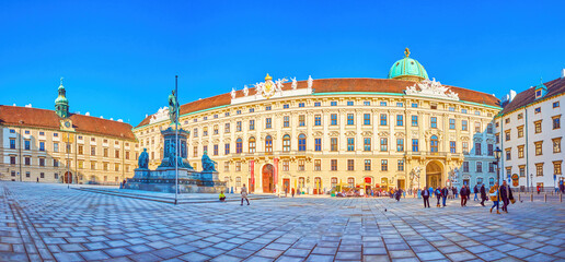 Poster - Panorama of Inner Burgplatz square of Hofburg Palace, Vienna, Austria