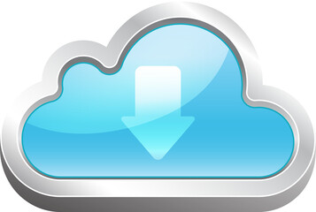 Wall Mural - Cloud download upload icons