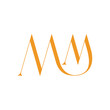 typography letter mm logo design