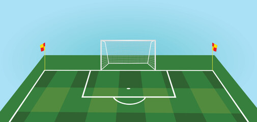 Soccer goal posts. vector illustration