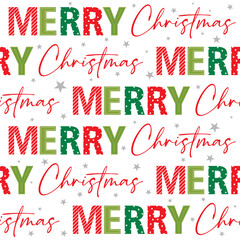 Sticker - merry christmas seamless pattern design