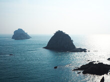 Rocks And Sea Surrounding Oryukdo Island, Busan, South Korea