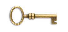 Vintage Golden Skeleton Key