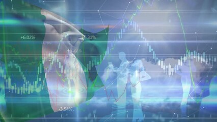 Poster - Animation of data processing over flag of nigeria