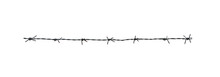 Rusty Barbed Wire Isolated On A White Background