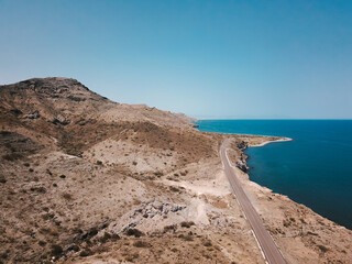 Canvas Print - Aerial view of San Juan de la Costa, Baja California, Mexico