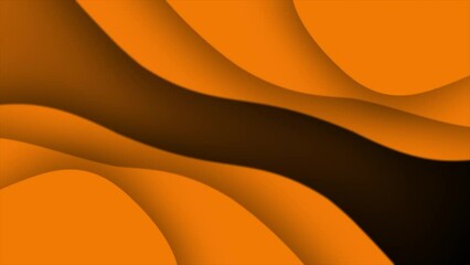 Orange color 3d wavy element background 