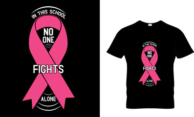 Wall Mural - in this school no one fights alone...t-shirt design template
