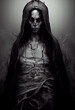Concept art illustration of man possessed by demon, horror halloween
