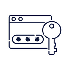 Sticker - webpage with password