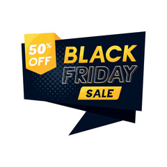 Canvas Print - black friday sale label