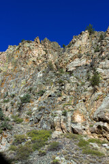 Wall Mural - Towering canyon walls along the Cache La Poudre Wild and Scenic River in Colorado