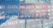 © vectorfusionart - Image of stock market data processing over solar panel against blue sky