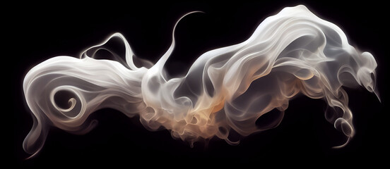 white smoke with black background