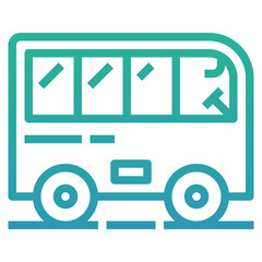 Sticker - shuttle bus icon