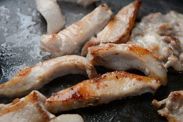 a variety of deliciously prepared pork parts