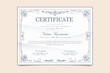 © Xtrecy - Professional certificate template with elegant elements