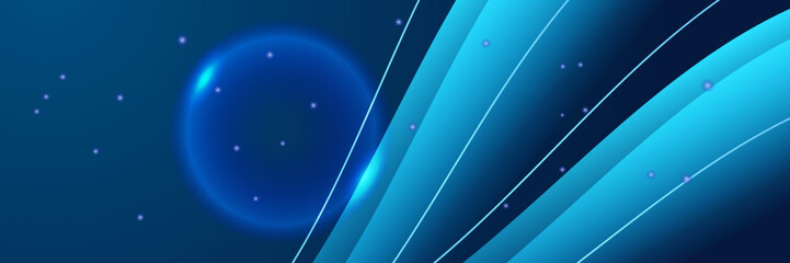 Modern abstract gradient blue banner background. Vector abstract graphic design banner pattern presentation background web template.