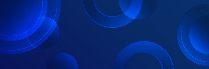 blue abstract vector long banner background. modern abstract gradient dark navy blue banner backgrou