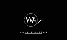 WA,  AW,  W,  A   Abstract  Letters  Logo  Monogram