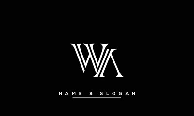 WA,  AW,  W,  A   Abstract  Letters  Logo  Monogram