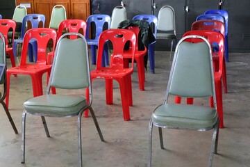 Wall Mural - rows of chairs in a row