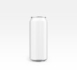 Steel can, 3d metalilic design, isolated soda, aluminium 500 ml, beer mockup