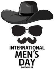 Sticker - International mens day for poster or banner design