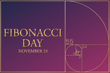 Wall Mural - Fibonacci day poster design